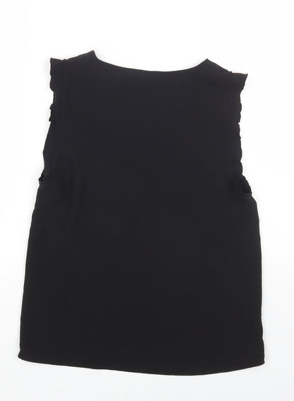 Womens UK Size 6 H&M Black Basic Blouse