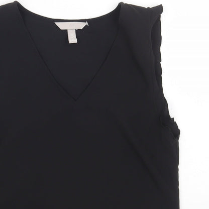 Womens UK Size 6 H&M Black Basic Blouse