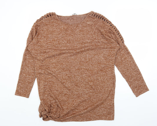 Womens UK Size 10 PEP&CO Orange Pullover Jumper