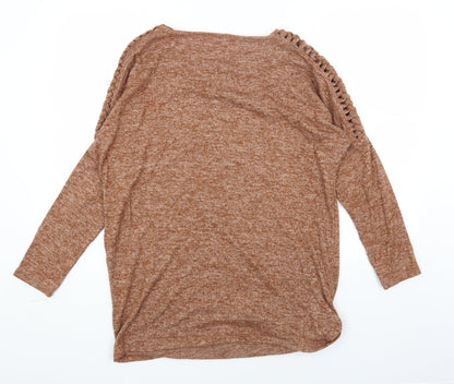 Womens UK Size 10 PEP&CO Orange Pullover Jumper