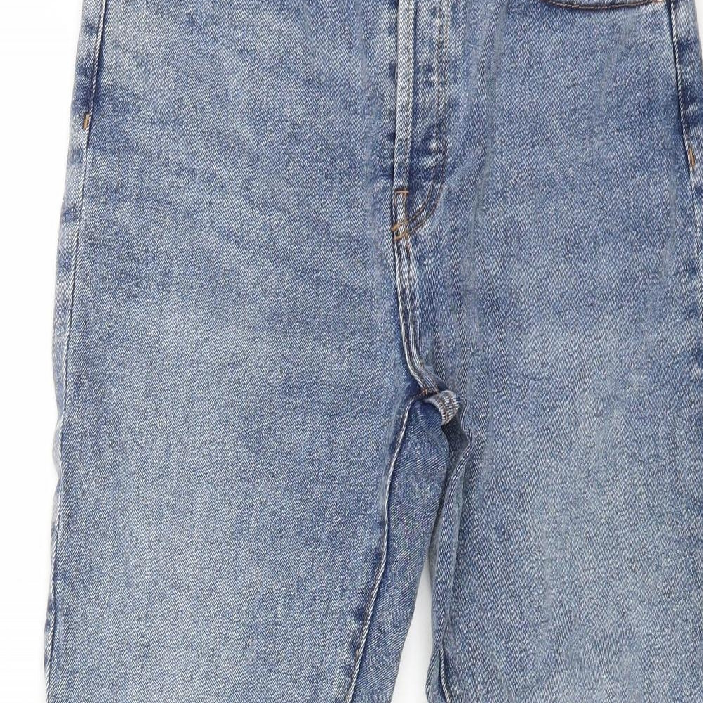 Only Womens Blue Cotton Straight Jeans Size 32 in L23 in Regular Button