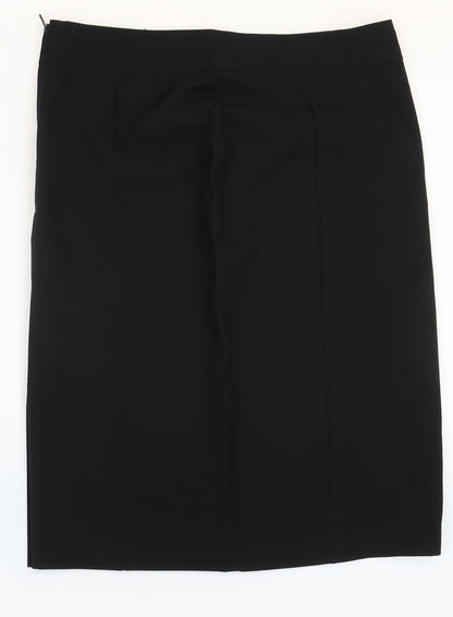 George Womens Black Polyester Straight & Pencil Skirt Size 10 Zip