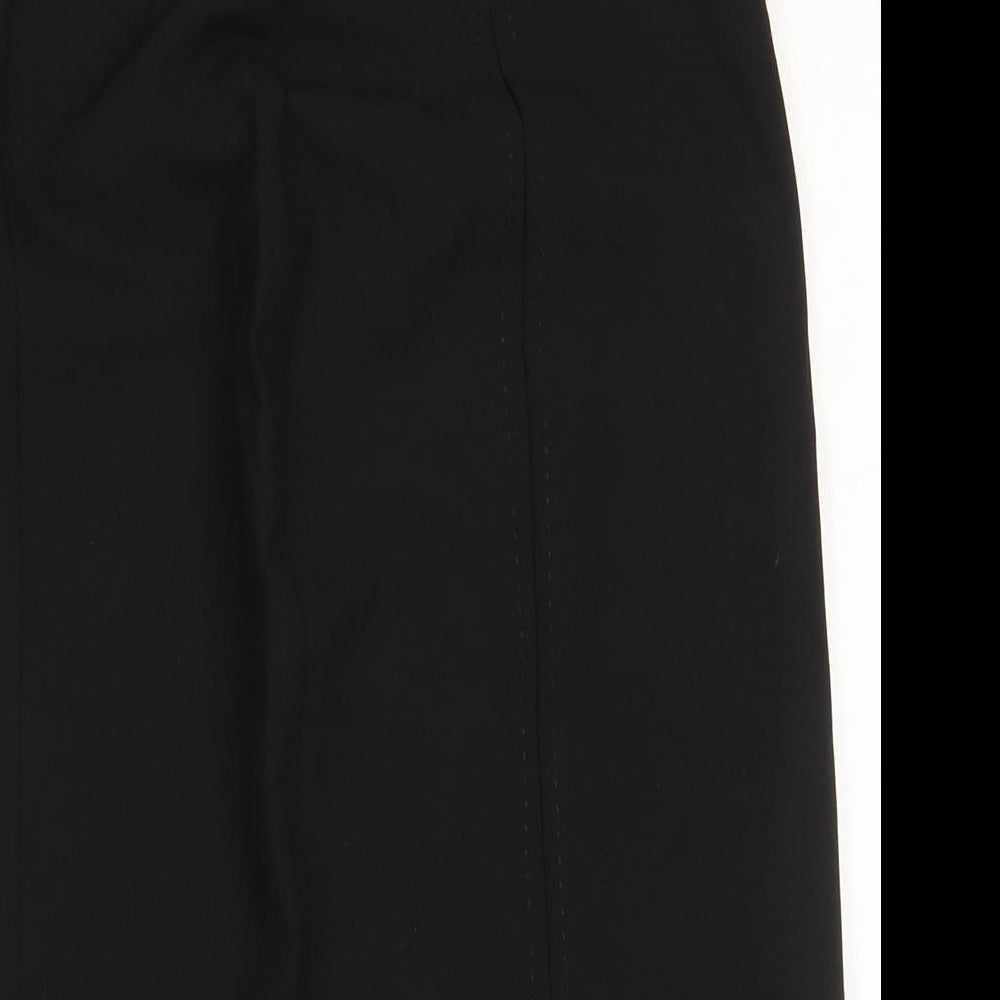 George Womens Black Polyester Straight & Pencil Skirt Size 10 Zip
