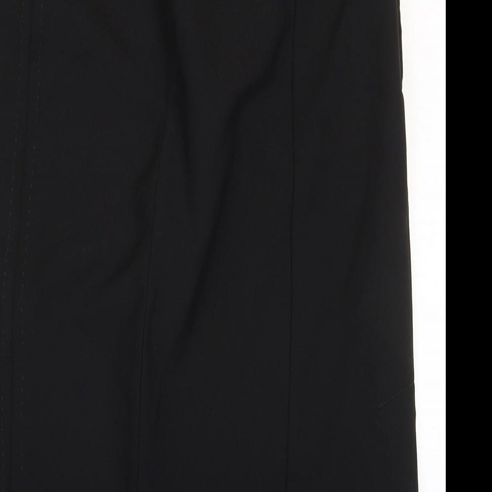 George Womens Black Polyester Straight & Pencil Skirt Size 10 Zip