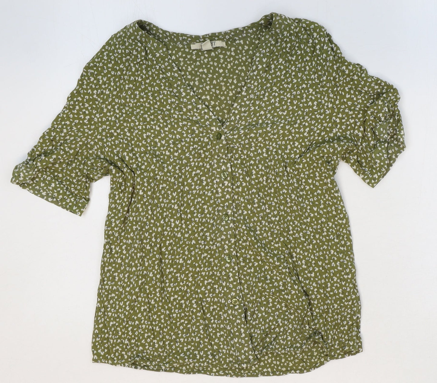 Womens UK Size 38 Spirit Green Basic Blouse
