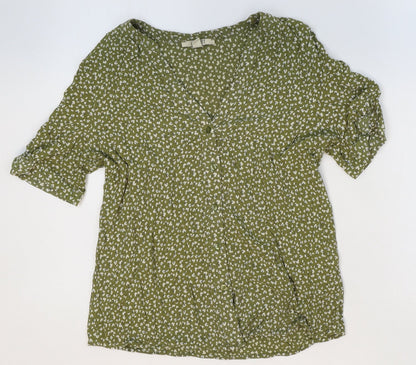 Womens UK Size 38 Spirit Green Basic Blouse