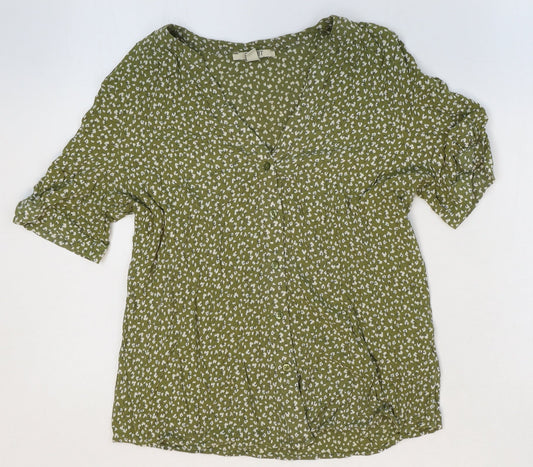Womens UK Size 38 Spirit Green Basic Blouse