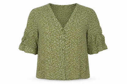 Womens UK Size 38 Spirit Green Basic Blouse