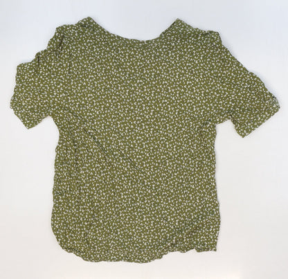 Womens UK Size 38 Spirit Green Basic Blouse
