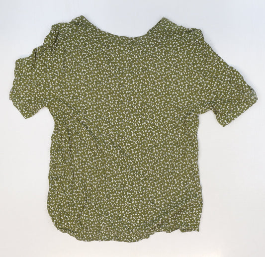 Womens UK Size 38 Spirit Green Basic Blouse