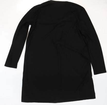 Womens UK Size 12 Mango Black Basic Blouse