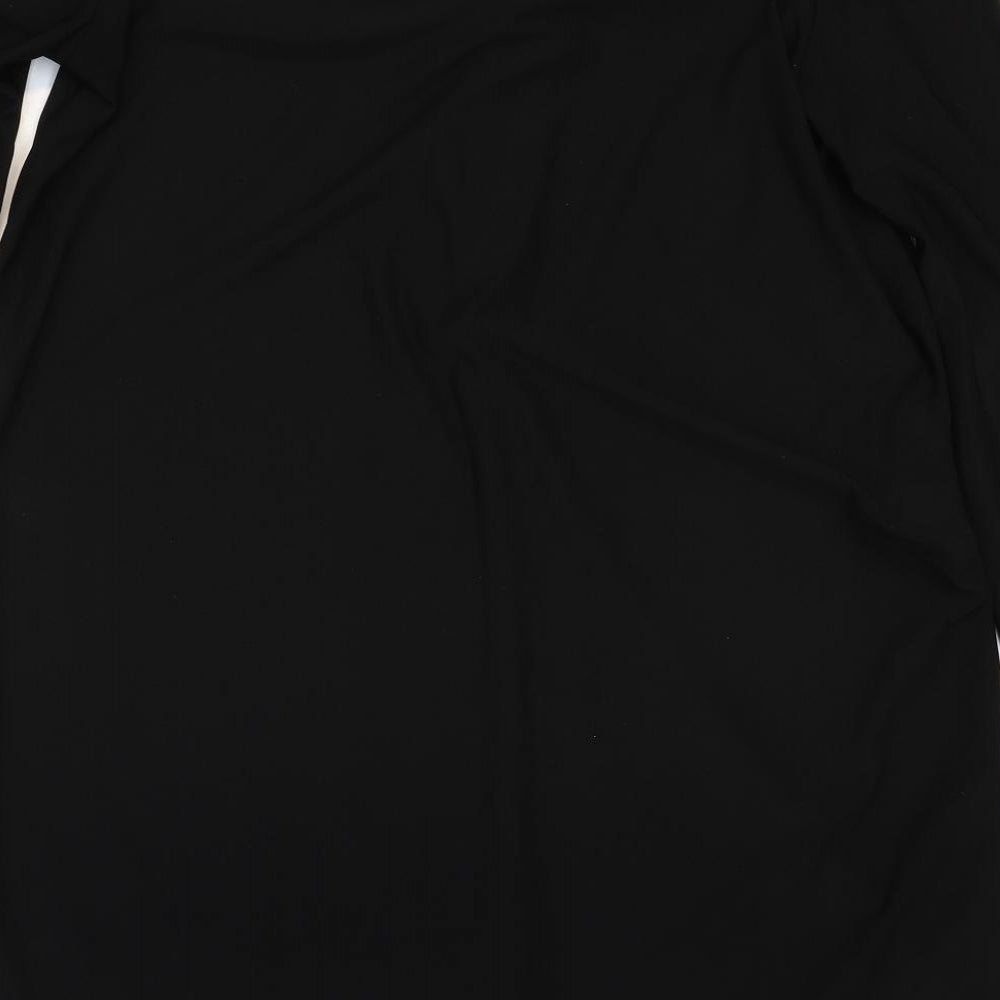 Womens UK Size 12 Mango Black Basic Blouse