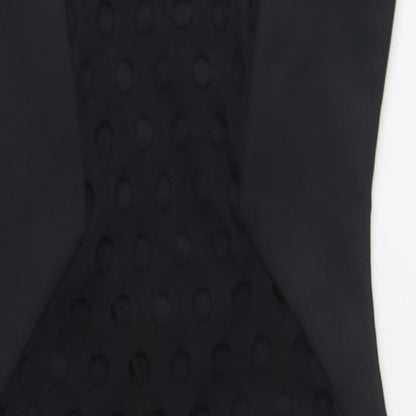 Piece of Cake Womens Black Polyester Bodycon Size S Boat Neck Pullover