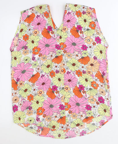 Womens UK Size 12 Marks and Spencer Orange Basic Tank