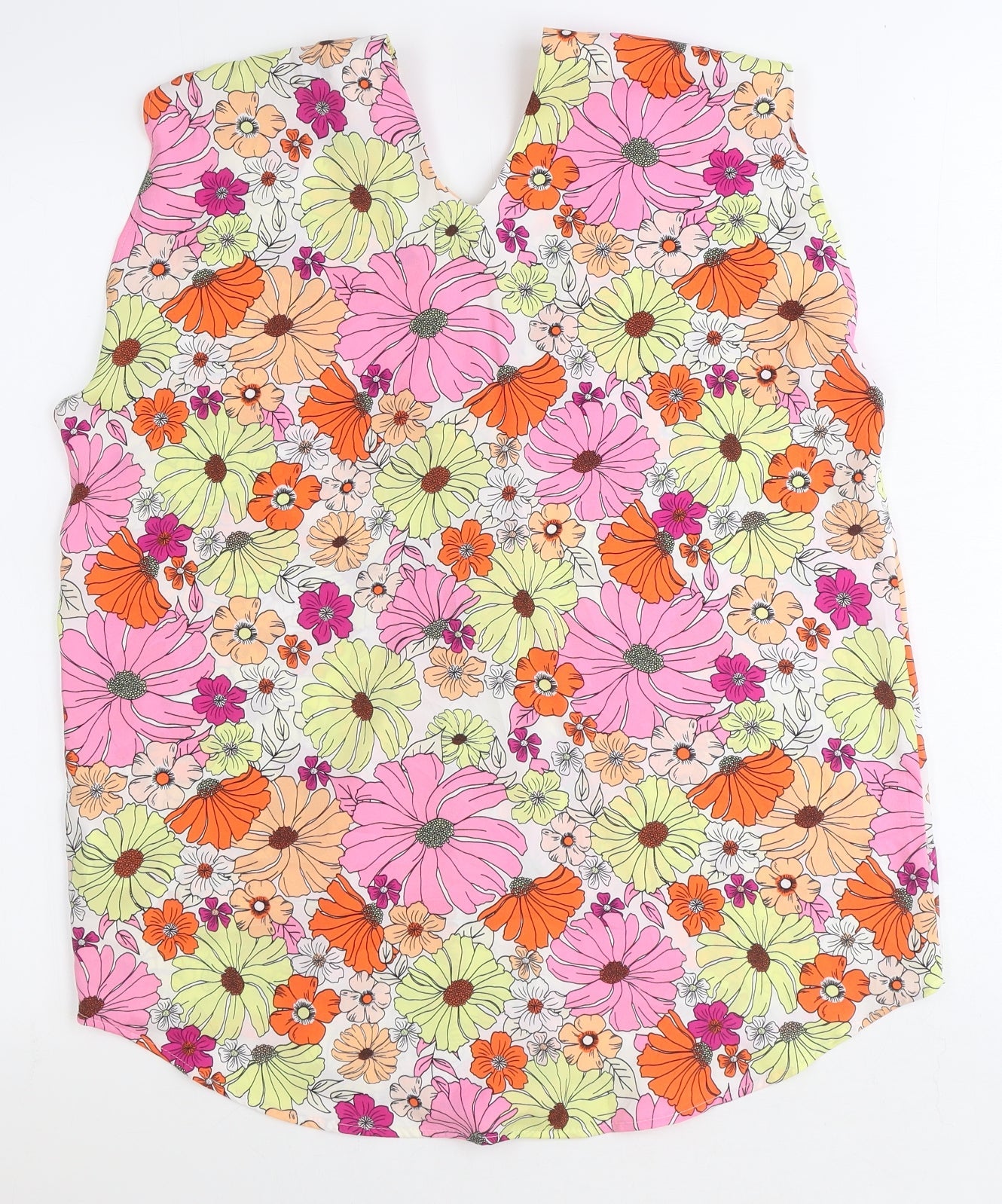 Womens UK Size 12 Marks and Spencer Orange Basic Tank