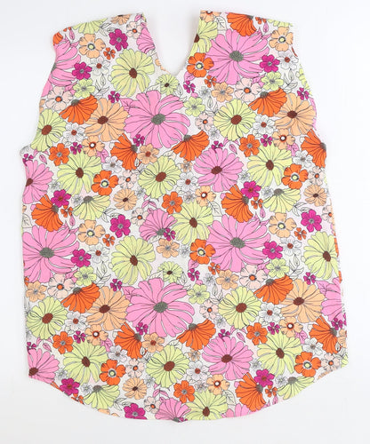 Womens UK Size 12 Marks and Spencer Orange Basic Tank