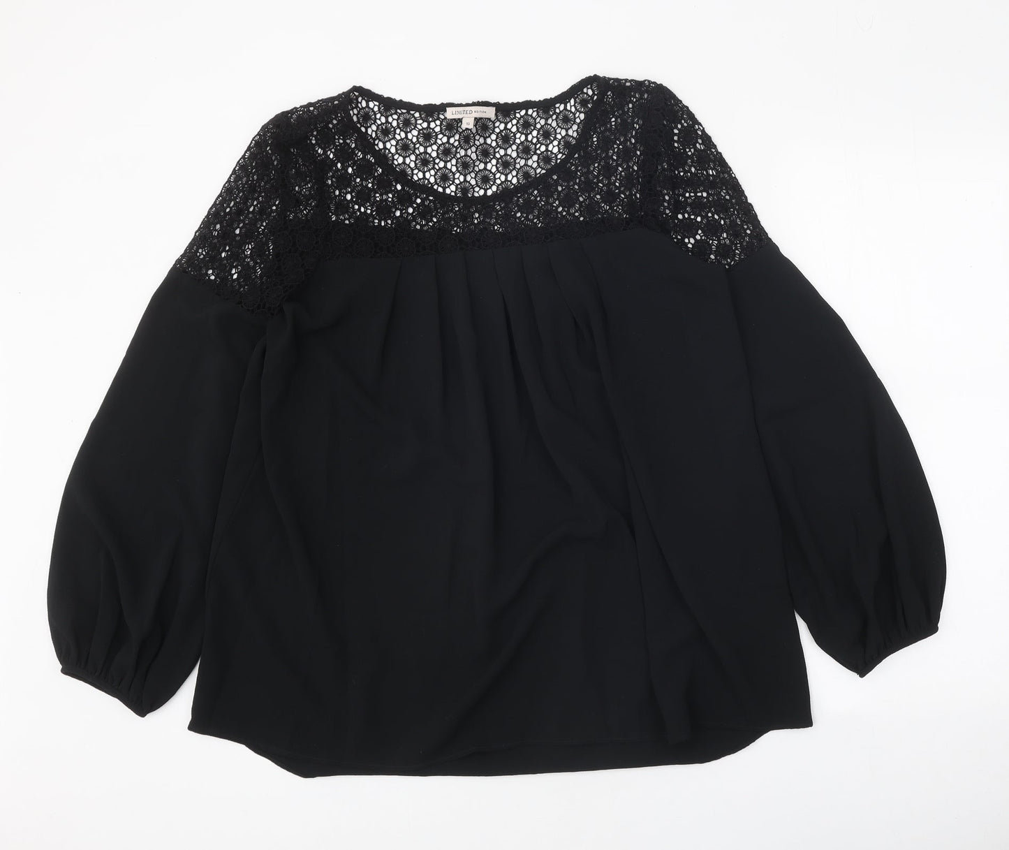 Womens UK Size 10 Limited Edition Black Basic Blouse