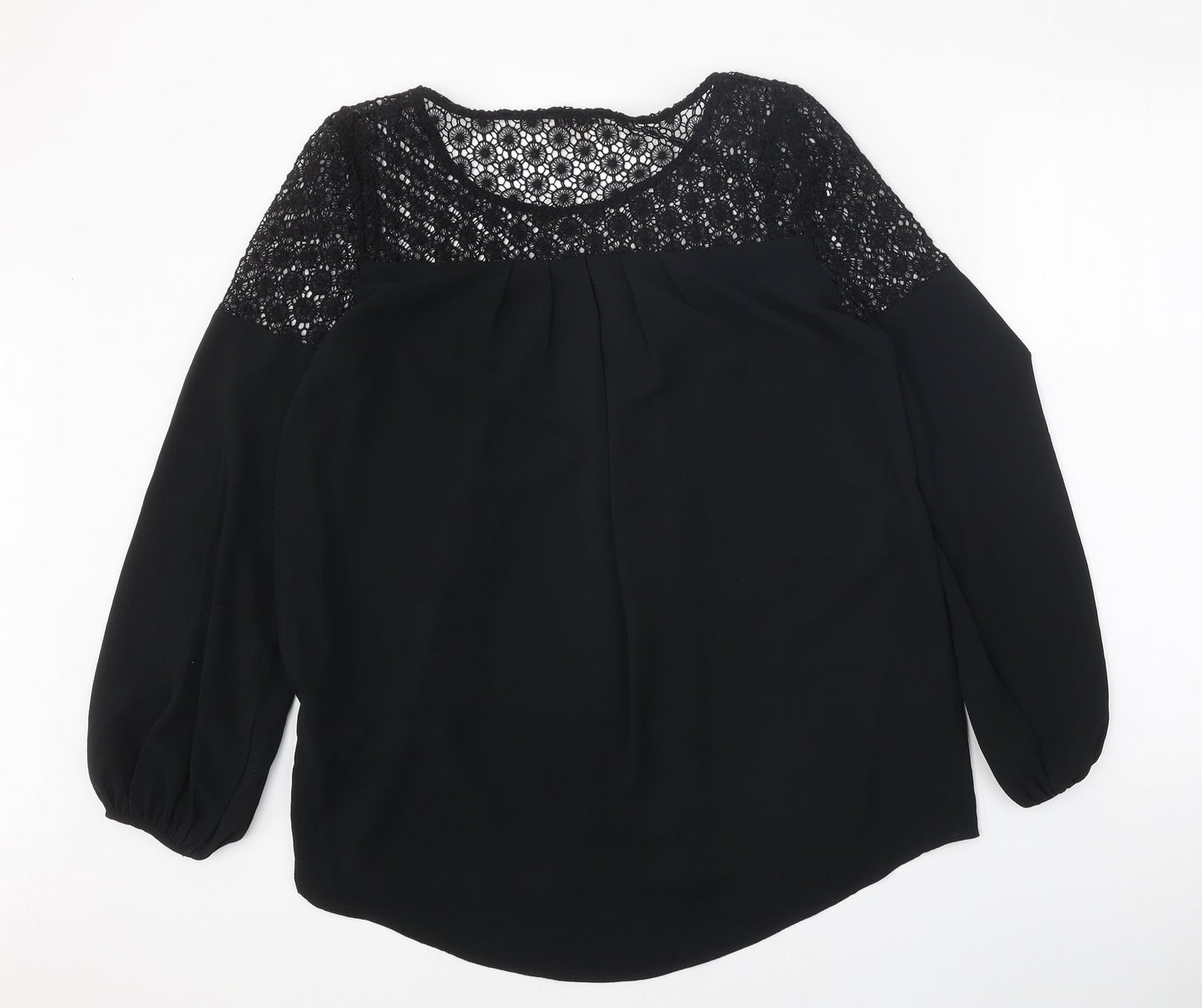 Womens UK Size 10 Limited Edition Black Basic Blouse