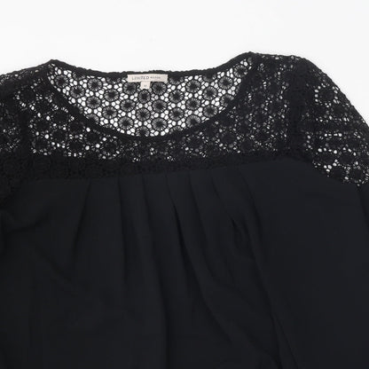 Womens UK Size 10 Limited Edition Black Basic Blouse