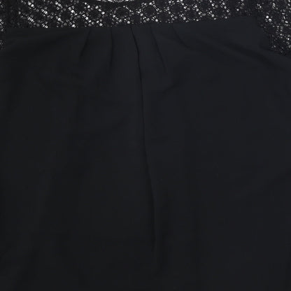 Womens UK Size 10 Limited Edition Black Basic Blouse