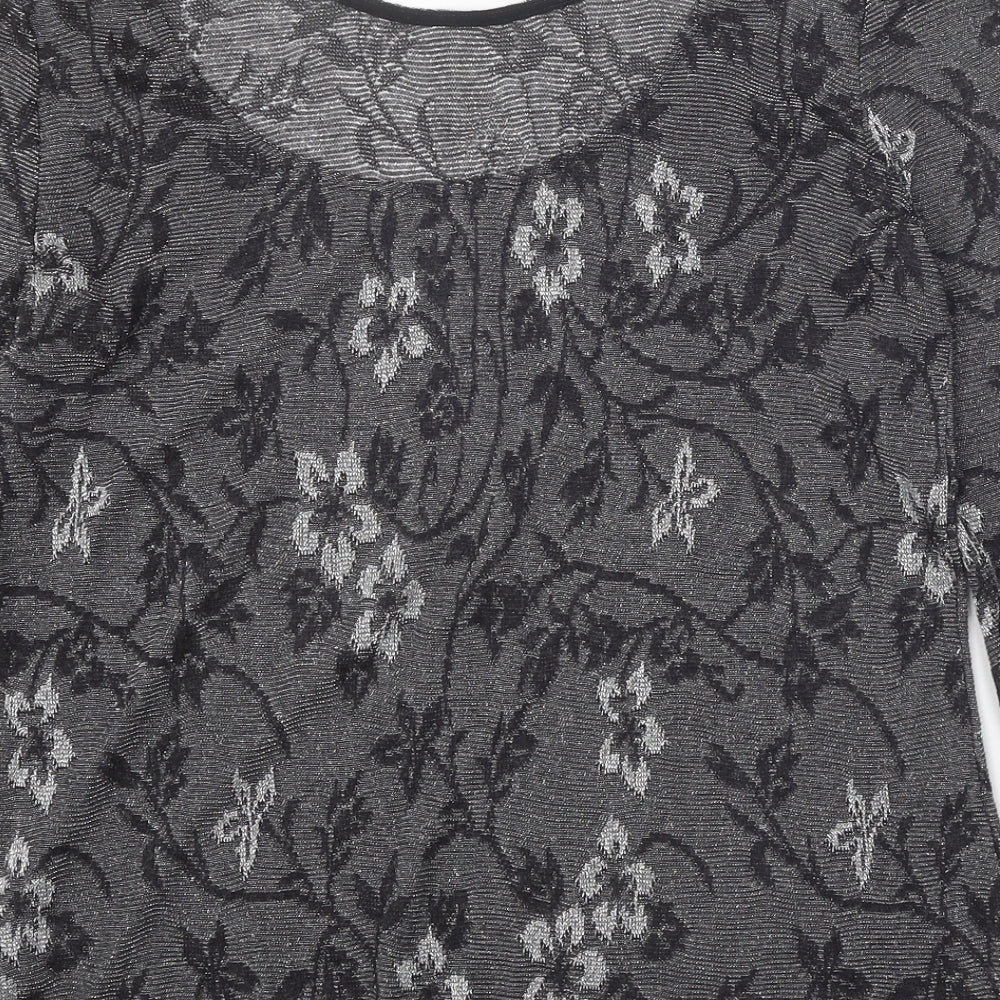 Womens UK Size M Oasis Grey Basic T-Shirt