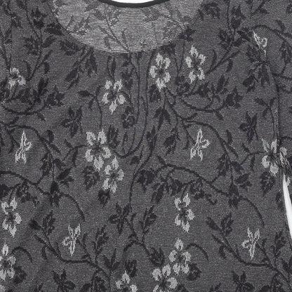Womens UK Size M Oasis Grey Basic T-Shirt
