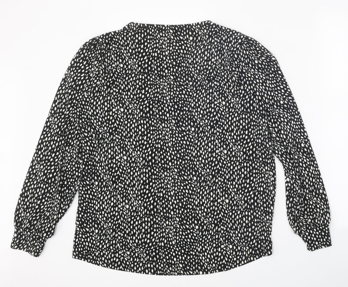 Womens UK Size S Oasis Black Basic Blouse
