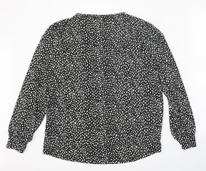Womens UK Size S Oasis Black Basic Blouse