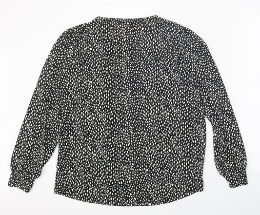 Womens UK Size S Oasis Black Basic Blouse