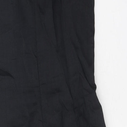 Zara Womens Black Polyester Shift Size M Boat Neck Zip