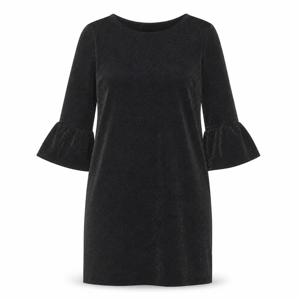 F&F Womens Black Polyester Shift Size 14 Boat Neck Pullover