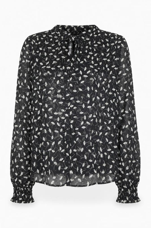 Womens UK Size 10 Atmosphere Black Basic Button-Up