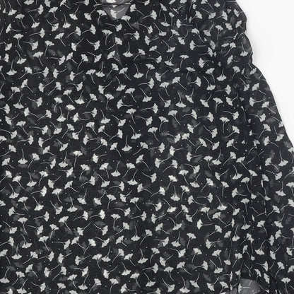 Womens UK Size 10 Atmosphere Black Basic Button-Up