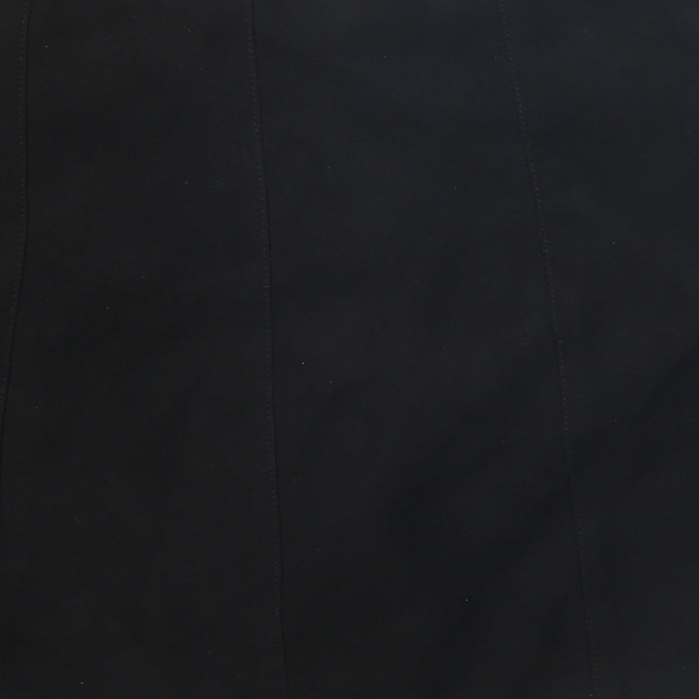 Divided Womens Black Polyester Mini Skirt Size 8 Snap