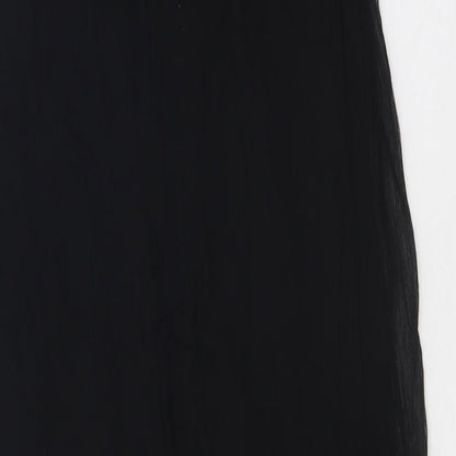 Great Plains Womens Black Viscose Tank Dress Size L Boat Neck Pullover