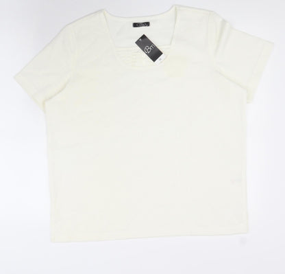 Womens UK Size M BM White Basic T-Shirt