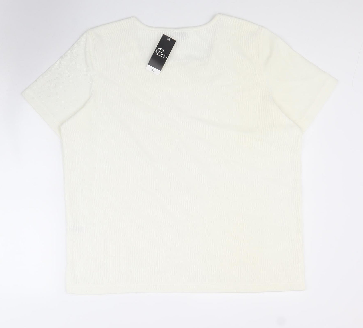 Womens UK Size M BM White Basic T-Shirt