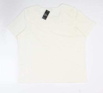 Womens UK Size M BM White Basic T-Shirt