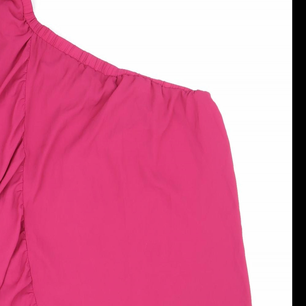 George Womens Pink Polyester Basic Tank Size 18 One Shoulder