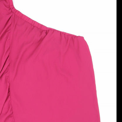 George Womens Pink Polyester Basic Tank Size 18 One Shoulder