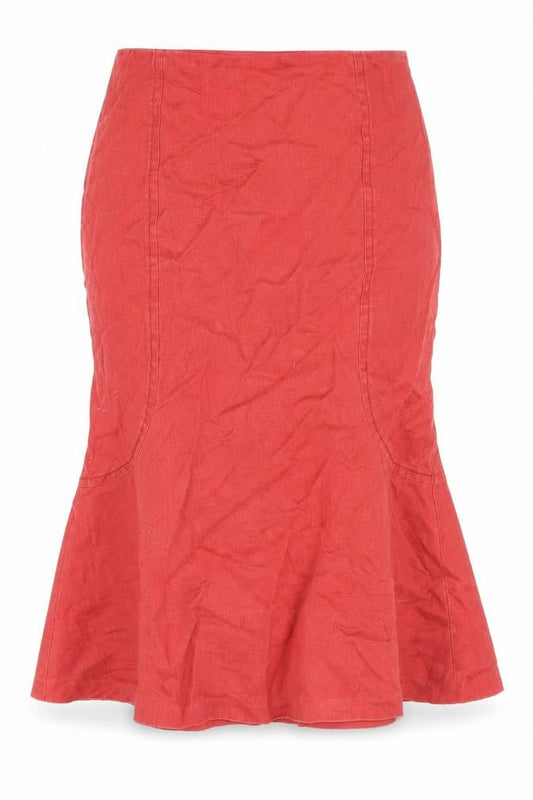 Precis Womens Red Polyester Trumpet Skirt Size 10 Zip