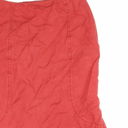 Precis Womens Red Polyester Trumpet Skirt Size 10 Zip