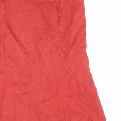 Precis Womens Red Polyester Trumpet Skirt Size 10 Zip