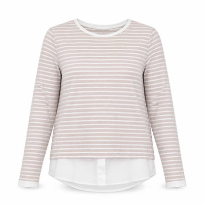 Womens UK Size XS Fransa Beige Basic T-Shirt