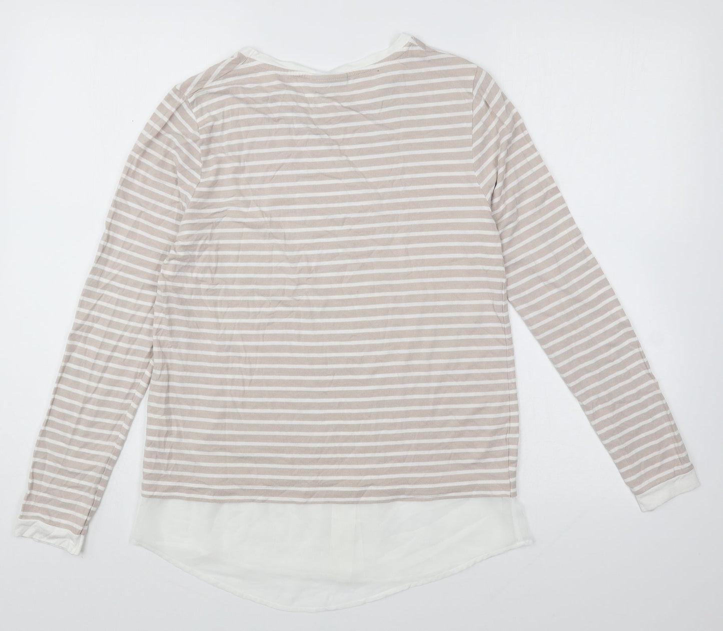 Womens UK Size XS Fransa Beige Basic T-Shirt
