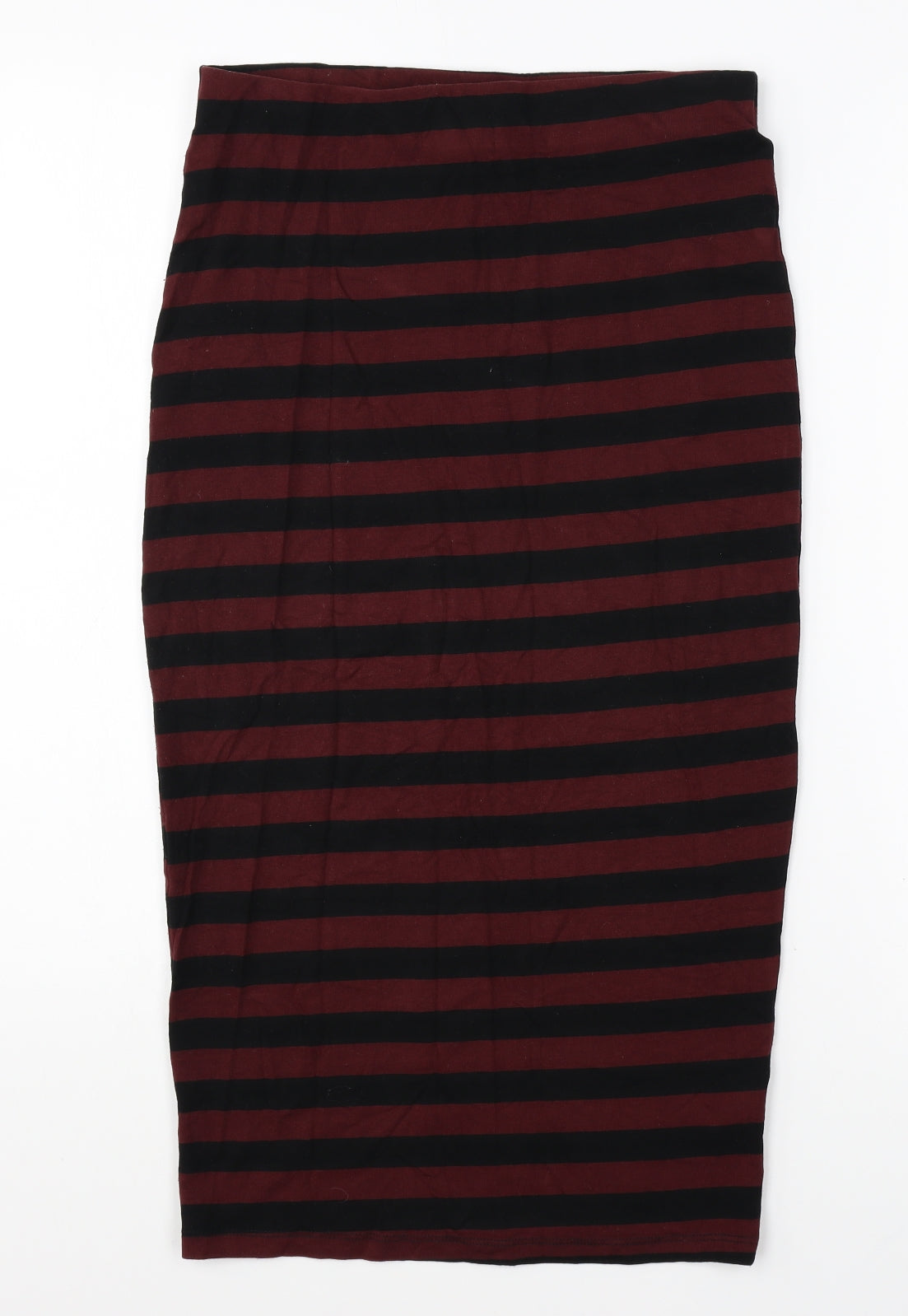 Dorothy Perkins Womens Red Striped Polyester Straight & Pencil Skirt Size 8
