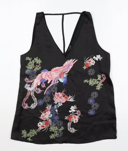 Womens UK Size 6 River Island Black Basic Tank