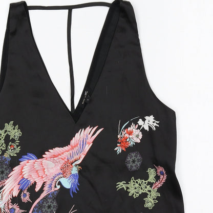 Womens UK Size 6 River Island Black Basic Tank