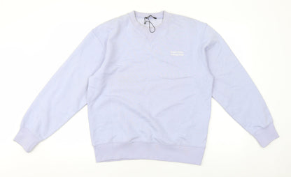 Zara Womens Purple Cotton Pullover Sweatshirt Size S Pullover - Rodeo Drive Beverly Hills
