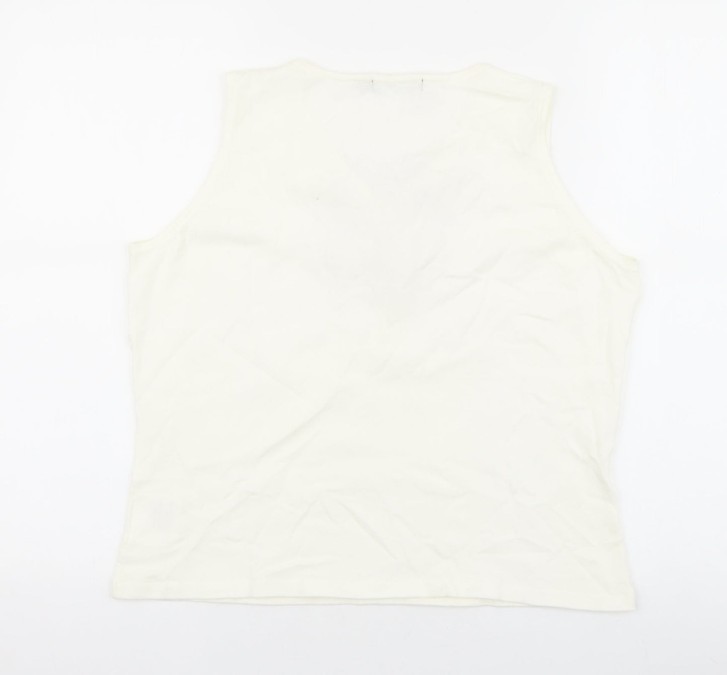 Womens UK Size 42 Verse White Basic Tank